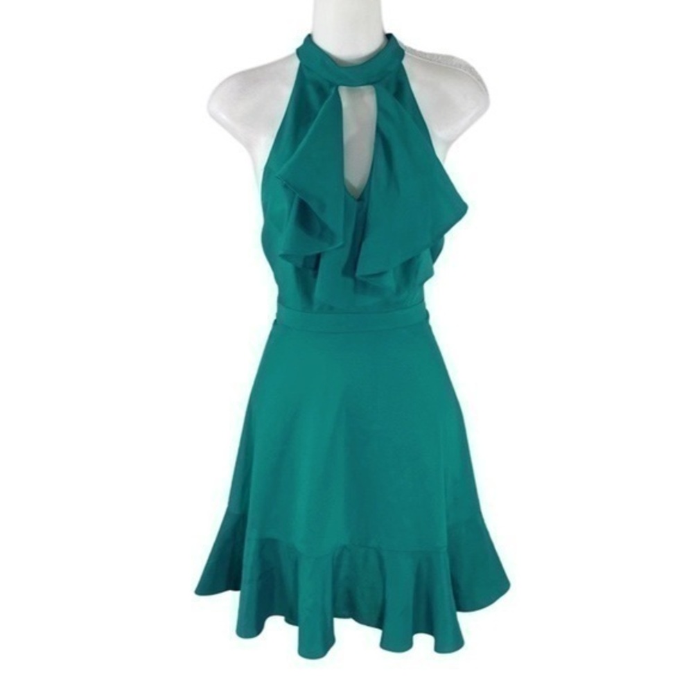 NWT Likely Raleigh ruffle keyhole halter dress NN11